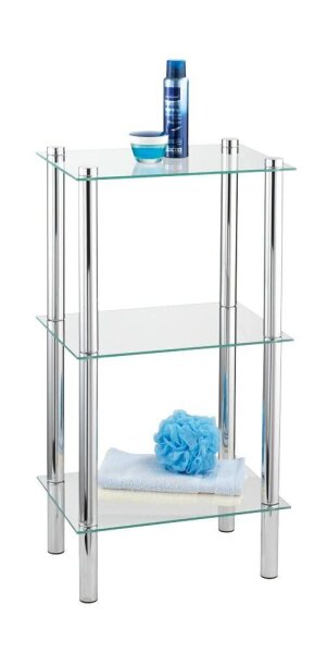 WENKO Badregal Yago silber 40,0 x 30,0 x 74,0 cm