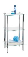 WENKO Badregal Yago silber 40,0 x 30,0 x 74,0 cm