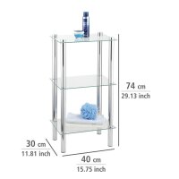 WENKO Badregal Yago silber 40,0 x 30,0 x 74,0 cm