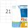 HERMA Etiketten 4616 weiß 70,0 x 42,3 mm, 200 Blatt