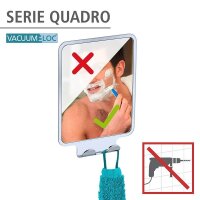 WENKO Wand-Kosmetikspiegel Quadro silber