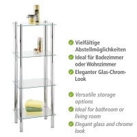 WENKO Badregal Yago silber 40,0 x 30,0 x 104,0 cm