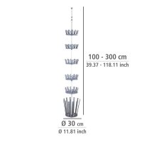 WENKO Teleskop-Schuhregal Achilles weiß, grau 30,0 x 30,0 x 100,0 - 300,0 cm, 1 St.