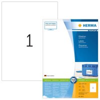 HERMA Etiketten 4631 weiß 210,0 x 297,0 mm, 200 Blatt