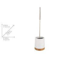 WENKO WC-Garnitur Bamboo weiß, braun Stein, 1 St.