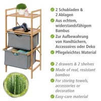 WENKO Beistellregal Bahari braun, grau 44,0 x 34,0 x 96,0...