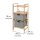 WENKO Beistellregal Bahari braun, grau 44,0 x 34,0 x 96,0 cm, 1 St.