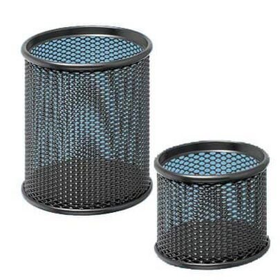 WEDO Stiftehalter-Set schwarz Metall, lackiert 8,0 / 6,0 x 8,0 / 6,0 x 8,5 / 4,8 cm