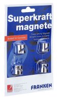 FRANKEN Magnethaken silber, Metall 1,6 x 1,6 cm, 4 St.