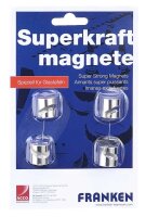 FRANKEN Magnethaken silber, Metall 1,6 x 1,6 cm, 4 St.