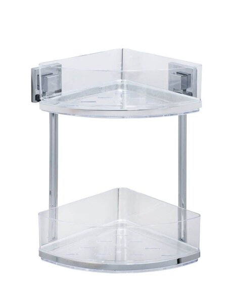 WENKO Quadro Duschregal Edelstahl, rostfrei