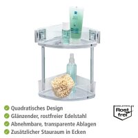 WENKO Quadro Duschregal Edelstahl, rostfrei