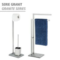 WENKO WC-Garnitur Granit grau Stein, 1 St.