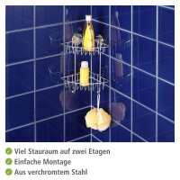 WENKO Bari Duschregal Edelstahl, rostfrei