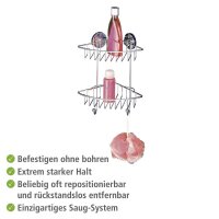 WENKO Bari Duschregal Edelstahl, rostfrei