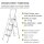 WENKO Stehleiter einseitig silber 4 Stufen, H: 144,0 cm
