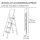WENKO Stehleiter einseitig silber 4 Stufen, H: 144,0 cm