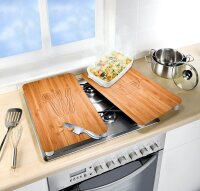 WENKO Herdabdeckplatten Lunch braun, 2 St.