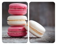 WENKO Herdabdeckplatten Macarons bunt, 2 St.