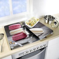 WENKO Herdabdeckplatten Macarons bunt, 2 St.