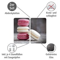WENKO Herdabdeckplatten Macarons bunt, 2 St.