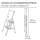 WENKO Klapptritt silber 2 Stufen, H: 94,0 cm