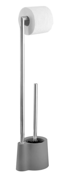 WENKO WC-Garnitur Avola grau, silber Metall, 1 St.