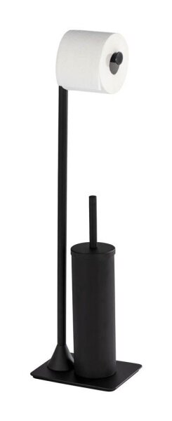 WENKO WC-Garnitur Hella schwarz Metall, 1 St.