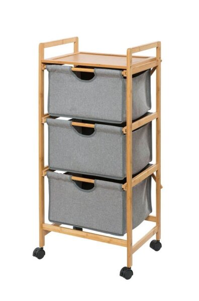 WENKO Etagenwagen Bahari grau 44,0 x 34,0 x 96,0 cm