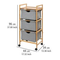 WENKO Etagenwagen Bahari grau 44,0 x 34,0 x 96,0 cm