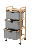 WENKO Etagenwagen Bahari grau 44,0 x 34,0 x 96,0 cm