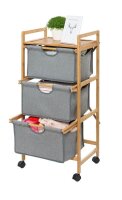 WENKO Etagenwagen Bahari grau 44,0 x 34,0 x 96,0 cm