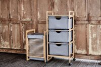 WENKO Etagenwagen Bahari grau 44,0 x 34,0 x 96,0 cm