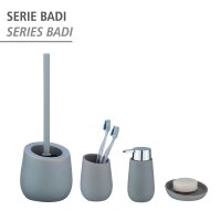 WENKO WC-Garnitur Badi grau Stein, 1 St.