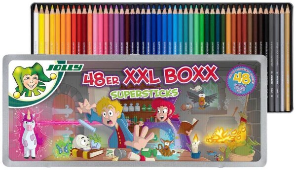 JOLLY SUPERSTICKS Magic KKL BOXX Buntstifte farbsortiert, 48 St.