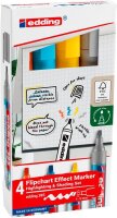 edding 385 Flipchart-Marker farbsortiert 1,0 - 5,0 mm, 4 St.