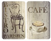 WENKO Herdabdeckplatten Bistro braun, 2 St.