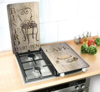WENKO Herdabdeckplatten Bistro braun, 2 St.