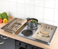 WENKO Herdabdeckplatten Bistro braun, 2 St.