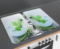 WENKO Herdabdeckplatten Kräutergarten bunt, 2 St.