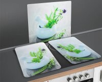 WENKO Herdabdeckplatten Kräutergarten bunt, 2 St.