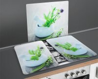 WENKO Herdabdeckplatten Kräutergarten bunt, 2 St.