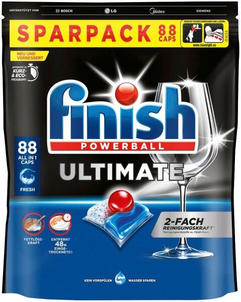 finish POWERBALL ULTIMATE Spülmaschinentabs 88 St.  ( 3311048 )