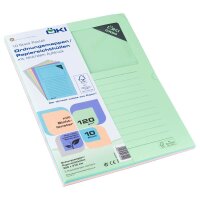 ÖKI Sichthüllen Ordo pastell DIN A4 farbsortiert glatt 120 g/qm, 10 St.