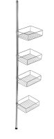 WENKO Teleskop-Duschregal Domaso silber 25,0 x 20,0 x...