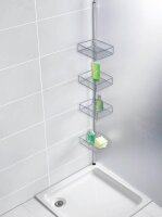 WENKO Teleskop-Duschregal Domaso silber 25,0 x 20,0 x...
