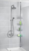 WENKO Teleskop-Duschregal Domaso silber 25,0 x 20,0 x 65,0 - 275,0 cm