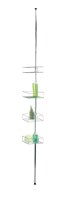 WENKO Teleskop-Duschregal Domaso silber 25,0 x 20,0 x 65,0 - 275,0 cm