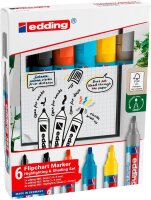 edding 385/380/383 Flipchart-Marker farbsortiert 1,0 - 5,0 mm, 6 St.