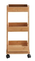 WENKO Etagenwagen Tortona braun 18,0 x 31,0 x 71,5 cm